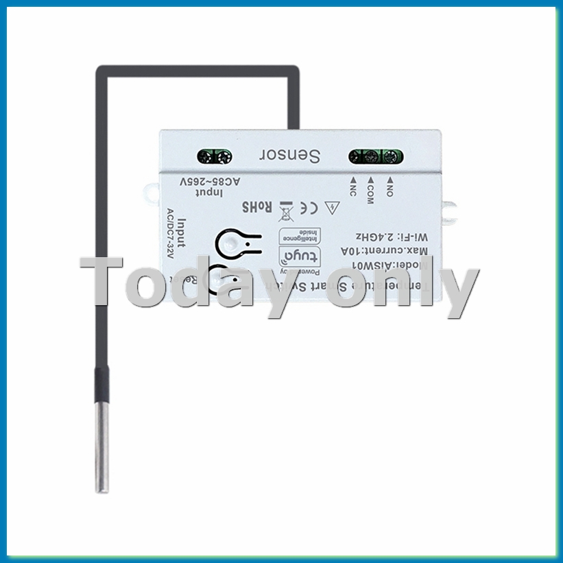 Wifi Thermostat - ทูย่า ไวไฟเซ็นเซอร์วัดอุณหภูมิ 2.4G WiFi เซ็นเซอร์วัดอุณหภูมิ สมาร์ทสวิตช์พร้อมหัววัดอุณหภูมิ