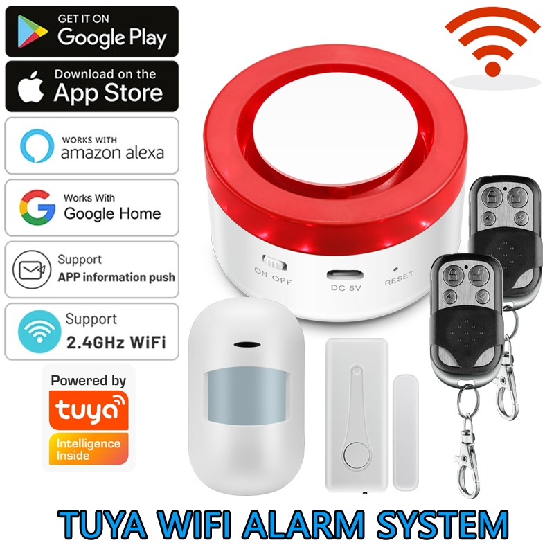 Smart Home Automation Kit - WiFi Tuya Home ALARM System 120DB