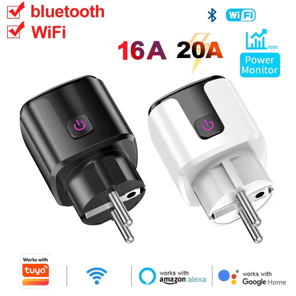 Wifi Smart Plug - ปลั๊กไฟอัจฉริยะ WiFi EU ใช้งานร่วมกับแอป Tuya รองรับ