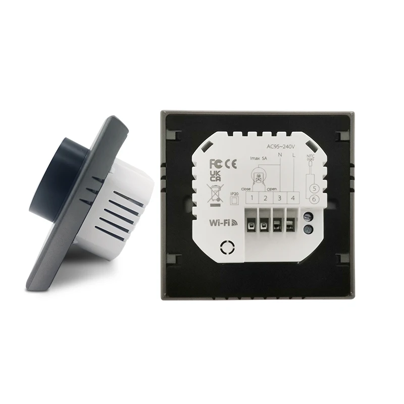 Wifi Thermostat - มีสินค้าในสต็อก: เทอร์โมสตัทแบบหมุน Tuya สำหรับควบคุมความร้อนพื้น สามารถตั้งโปรแกรมได้ รองรับการเชื่อมต่อ