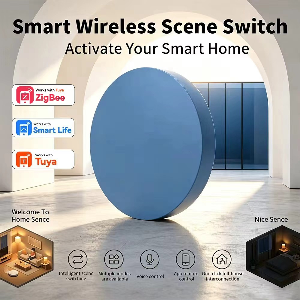 Smart Home Automation Kit - ปุ่มกดควบคุมฉากอัจฉริยะ Zigbee รองรับการใช้งานร่วมกับ Tuya Smart Life,