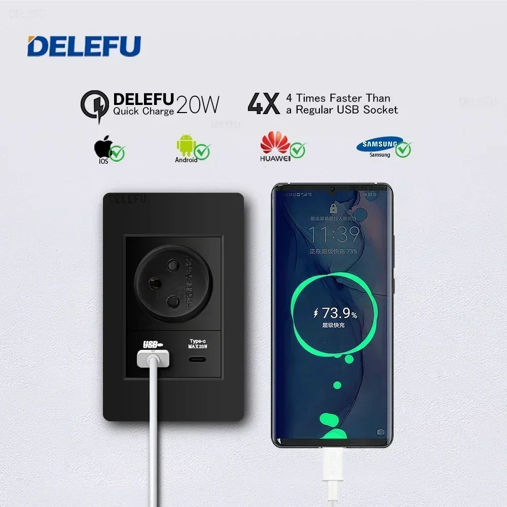 DELEFU สีดําสารหน่วง PC อิสราเ - Smart Light Switch Wifi บทวิจารณ์และราคา