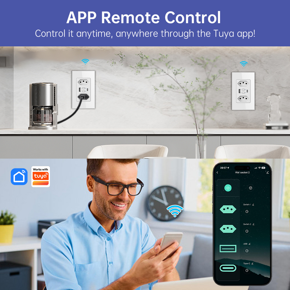 MANHOT ปลั๊กไฟอัจฉริยะ Wifi สำ - Wifi Smart Plug บทวิจารณ์และราคา